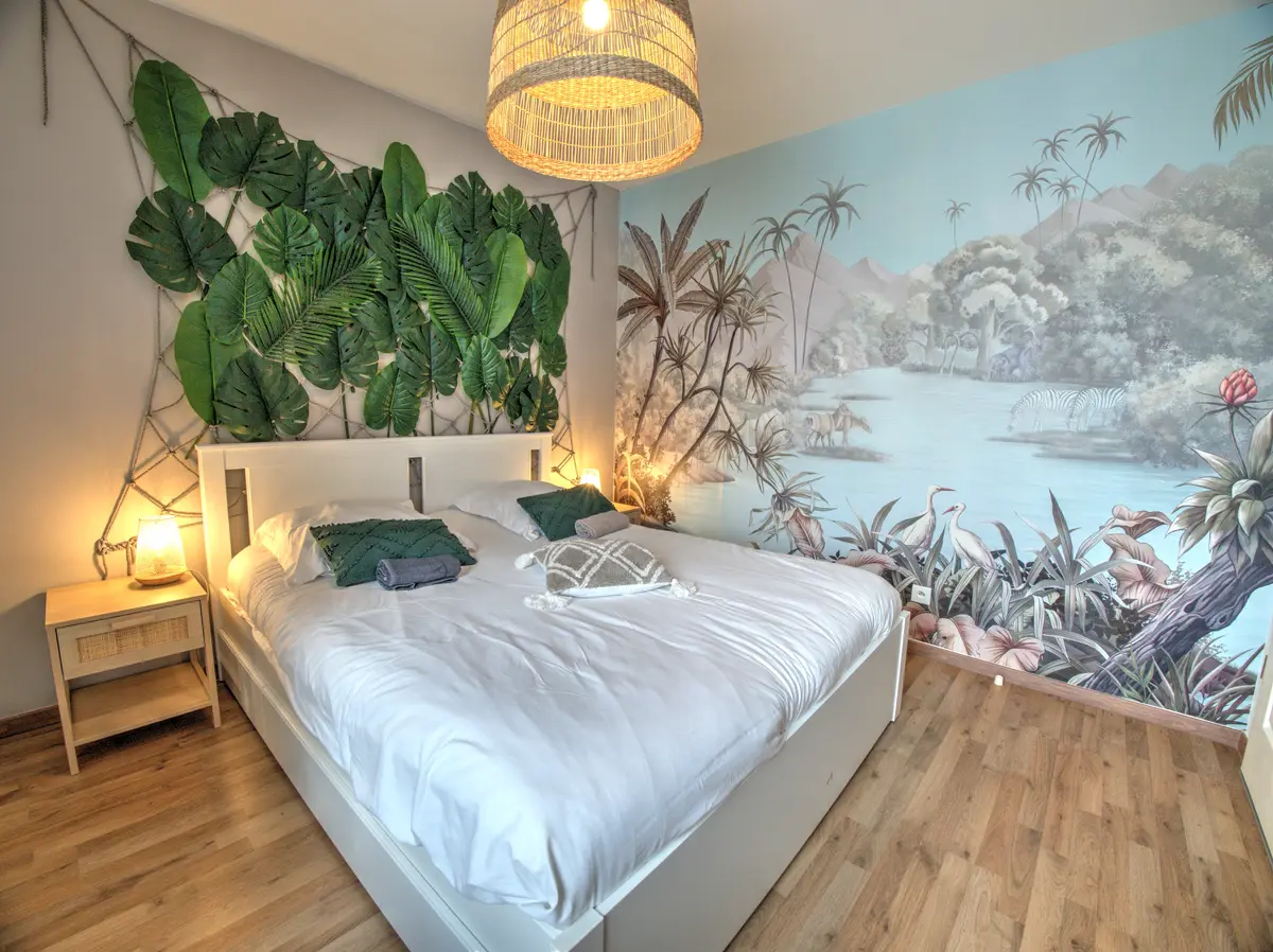 Chambre végétale de l’appartement L’Exotique