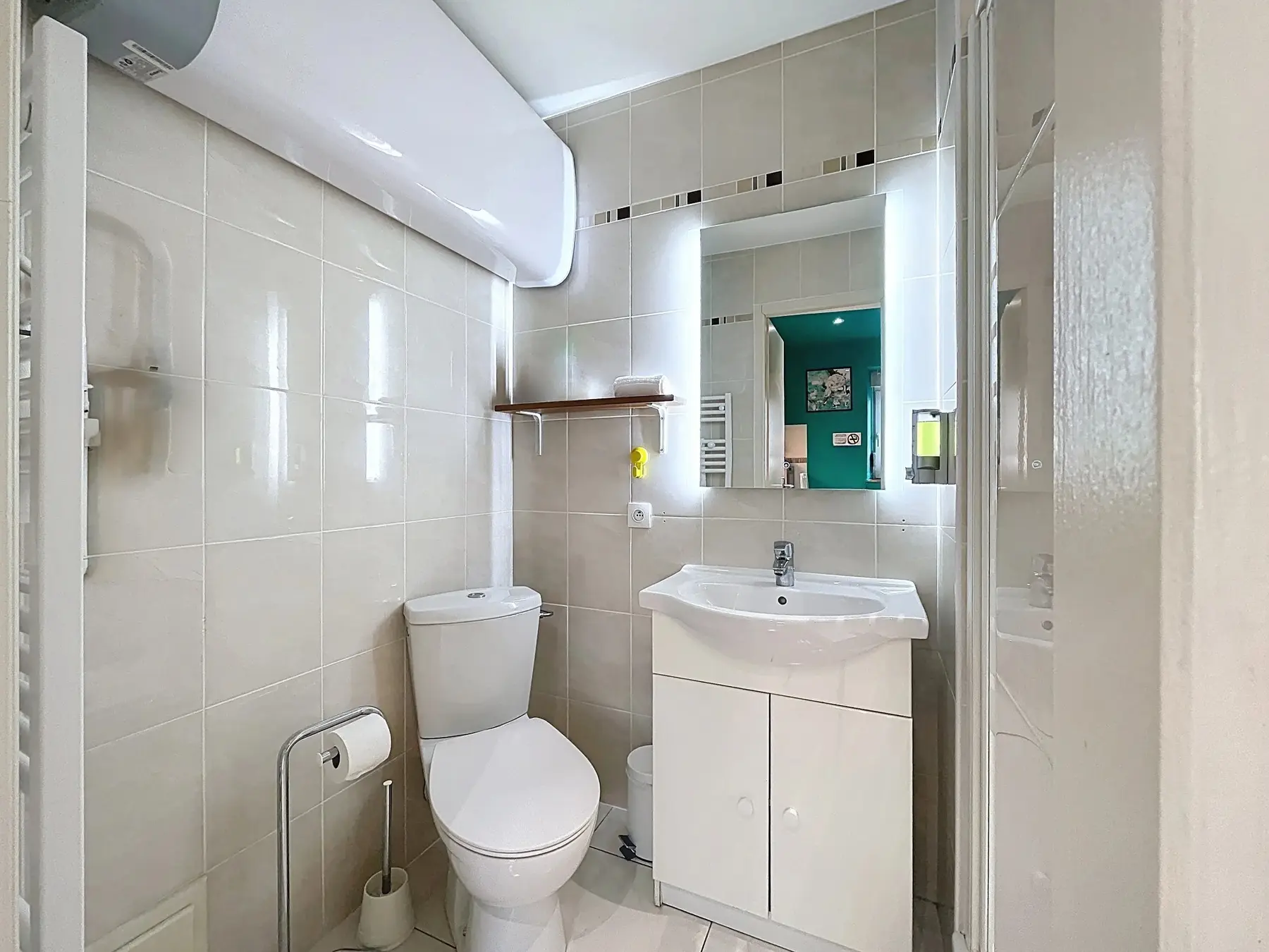Salle d’eau du studio Mise au vert